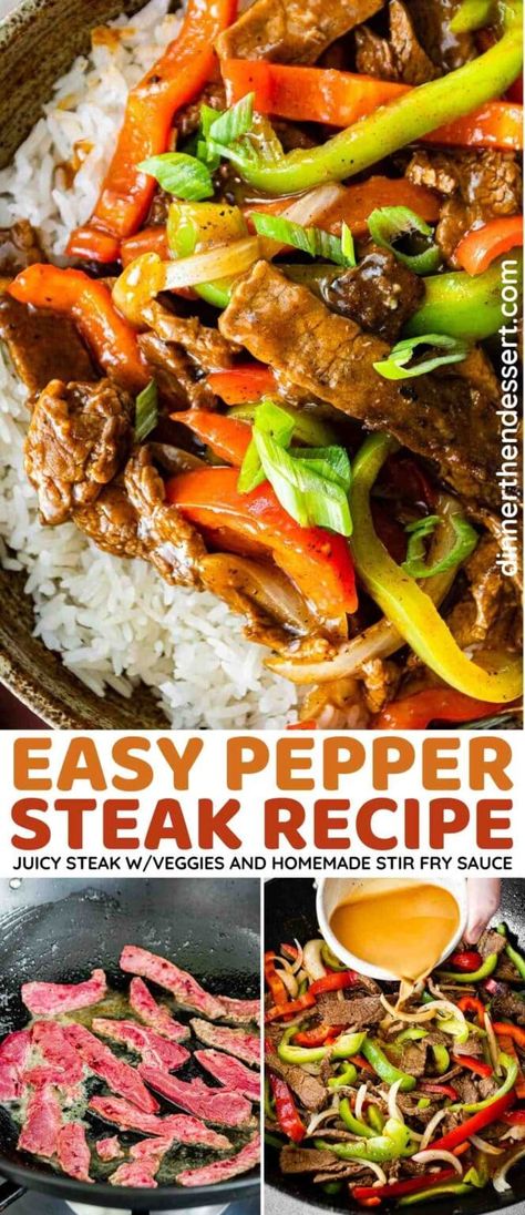 Stuffed Bell Peppers With Steak, Steak With Bell Peppers And Onions, Pepper Onion Steak, Steak Ideas For Dinner Families, Peper Steak Recipe Easy, Recipe With Peppers And Onions, Beef And Peppers Stir Fry Easy Recipes, Pepper Steak Sauce Recipe, Recipes With Peppers And Onions