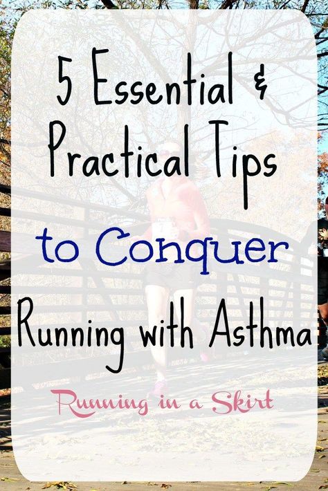 5 essential and practical ways to conquer running with asthma. Written by marathoner who has conquered her asthma... not just your basic running with asthma tips. Great healthy ways for training and running even if you don't have a diagnosis, but still struggle breathing while running. | Running in a Skirt Breathing While Running, What Is Asthma, Training For A 10k, Motivation Running, Asthma Relief, Asthma Inhaler, Asthma Attacks, Training Motivation, Running For Beginners