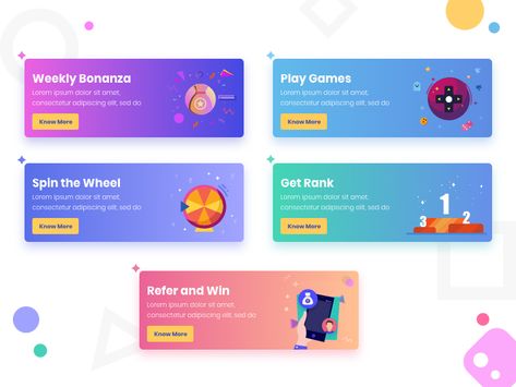 UI Card Elements gradient design prize rules gaming app app illustrations ui elements ui cards card design illustrations ui gradients gradients Ui Cards, Mobile Banner, Android App Design, Card Ui, Pop Up Banner, Hello People, Banner Ads Design, Game Ui Design, Design Illustrations