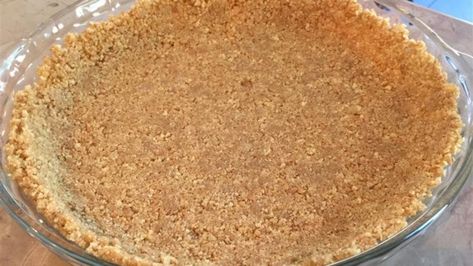 Graham Cracker Crust I Recipe - Allrecipes.com Ritz Cracker Crust, Easy Peach Pie, Graham Cracker Crust Recipe, Peach Pie Recipes, Homemade Graham Cracker Crust, Ritz Cracker, Graham Cracker Crust Pie, Homemade Graham Crackers, Pudding Desserts