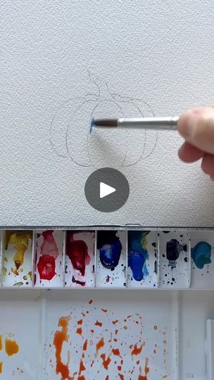 486K views · 7.6K reactions | Learn how to paint in my Watercolor 101 course 🎨 #watercolor #watercolortutorial #watercolorbeginner #learnwatercolor #arttutorial #pumpkinseason #pumpkin | Mallery Jane1 | Mallery Jane1 · Original audio Watercolor Pencils Techniques, Color Lessons, Watercolor Beginner, Birthday Card Drawing, Learn Watercolor, Watercolor Lessons, Diy Watercolor Painting, Learn How To Paint, Watercolor Pumpkins