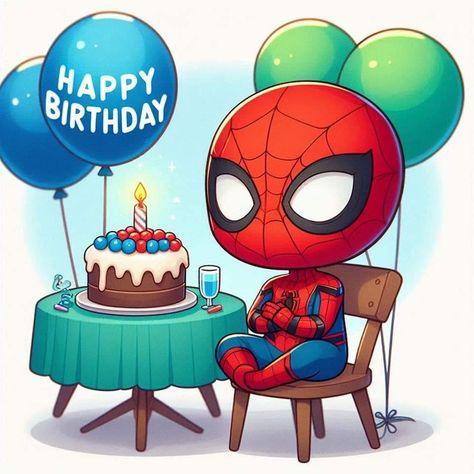 Happy Birthday Spiderman, Spiderman Comic Art, Happy Birthday Cards Diy, Baby Superhero, Spiderman Birthday Party, Leo Birthday, Happy Birthday Template, Batman Birthday, Happy Birthday Wishes Quotes