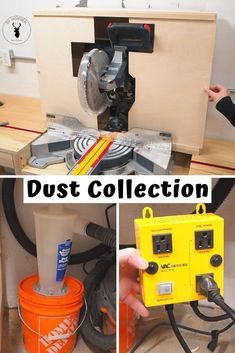 Miter Saw Dust Collection | DIY Montreal Miter Saw Dust Collection, Mitre Saw Dust Collection, Miter Station, Diy Montreal, Dust Collector Diy, Home Made Table Saw, Dust Collection Systems, Miter Saw Station, Shop Dust Collection