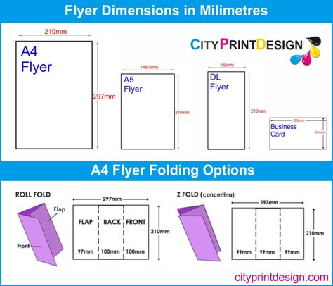 Flyer Size Guide, Info Flyer Design, Business Flyer Design Ideas, Logo Theory, Business Card Dimensions, Banks Ads, Brochure Graphic, Fitness Flyer, Brochure Design Layout