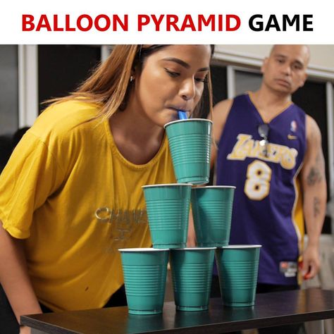 Balloon Party Games, Pyramid Game, Cup Games, Epic Party, Christmas Party Games, Daily 5, Eve Parties, Party Game, Christmas Games