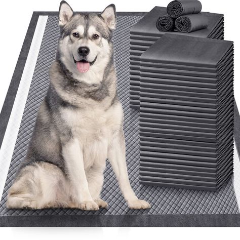 PRICES MAY VARY. 🦴【Adopt Bamboo Charcoal Fiber to Eliminates the Smell of Urine】Contains activated carbon inside Gimars pet training pads, which can effectively absorb and reduce the unpleasant odor left in the room after the pet has peed. 🦴【Extra-large Size (28 inch * 34 inch) for Potty Training & Senior Dogs】Gimars extra -large carbon puppy pads are suitable for all size dogs for pet potty training, senior dogs, disabled pets, puppy tray, on car, covering water/ food bowl spillage. 🦴【6-Laye Pee Pads For Dogs, Pet Training Pads, Puppy Pads Training, Dog Pee Pads, Black And White Lion, Silhouette Canvas, Lion Wall Art, Water Food, Senior Dogs