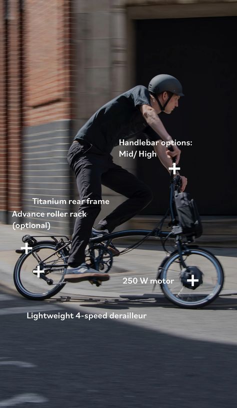 Brompton Electric P Line Urban with Roller Rack | E Bike | Brompton Bicycle USA Bike Suit, Bike Couple, Brompton Bicycle, Brompton Bike, E Bicycle, Gear 4, Folding Electric Bike, Electric House, Adventure Bike