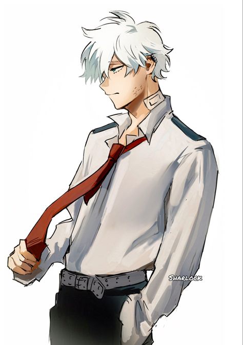 Touya Todoroki, Anime Villians, Edgy Wallpaper, Hero Academia Characters, My Hero Academia Manga, Izuku Midoriya, Anime Kawaii, White Hair, Boku No Hero Academia