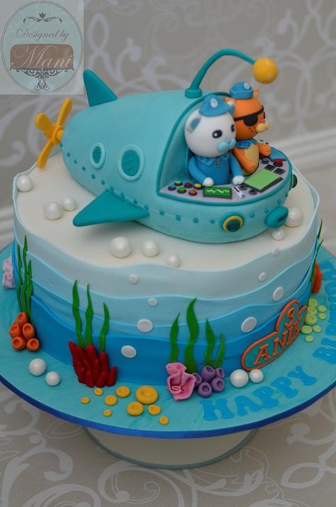 Octonauts Birthday Cake, Octonauts Cake, Octonauts Birthday Party, Captain Barnacles, Octonauts Party, Kids Birthday Party Cake, Tasty Cake, Cake Kids, 4th Birthday Cakes