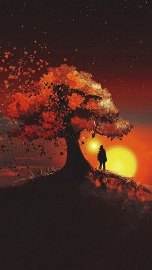 Sunset, Trees, Scenery, Illustration, Digital Art, Landscape, 4K phone HD Wallpapers, Images, Backgrounds, Photos and Pictures Digital Art Landscape, Scenery Illustration, Trees Scenery, Sunset Trees, Rare Gallery Wallpaper, Fantasy Posters, Gallery Wallpaper, Illustration Digital, Art Landscape