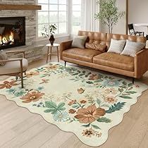 Soft Dining Room, Floral Living Room, 5x7 Rug, Plush Area Rugs, Rug For Bedroom, Floral Retro, Rug Stain, Dining Room Rug, Washable Rug