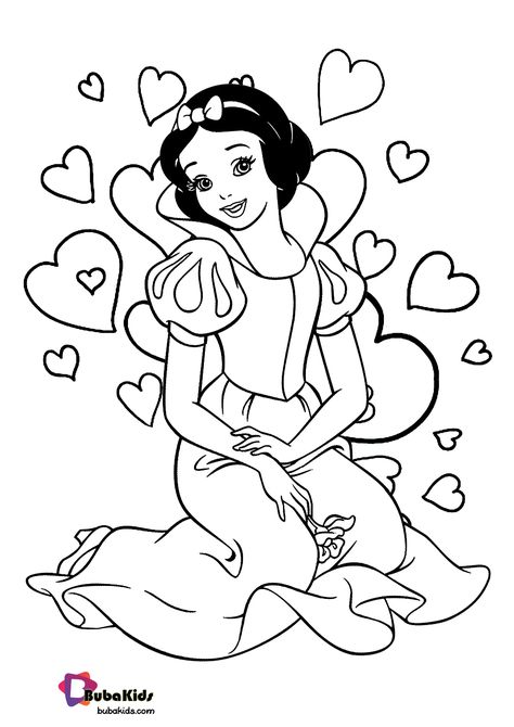 Love Snow White Coloring Page  coloringpage, snowwhite #Coloringpage, #Snowwhite #cartoon #coloring #pages Joker Coloring Pages, Magical Coloring Pages, Snow White Book, Snow Coloring, Snow White Coloring Pages, Snow White Characters, Coloring Pages For Teenagers, Birth Colors, New Coloring Pages