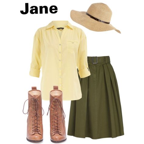 Jane - Tarzan. Just for fun :P would so go to Starbucks and tell them my name is jane! Jane From Tarzan Costume Diy, Jane Tarzan Disneybound, Jane Porter Disneybound, Jane From Tarzan Costume, Jane Porter Costume, Tarzan And Jane Costume, Tarzan Outfit, Tarzan Costume, Jane From Tarzan