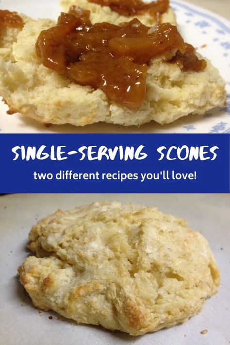 Single Serve Scone, Small Batch Scones Recipe, Breakfast Recipes For One Person, Single Serve Breakfast Recipes, Recipes For 1 Person, Breakfast For One Person, Small Recipes, Crazy Recipes, Single Serve Breakfast