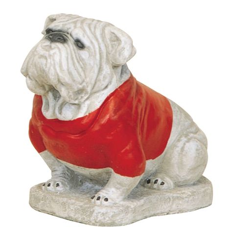 14-in H x 9-in W Bulldog Garden Statue in the Garden Statues department at Lowes.com Uga Bulldog, Patio Water Fountain, White Bulldog, Animal Garden, Bulldog Statue, Georgia Bulldog, Cute Dogs Images, Puppy Kisses, Bulldog Art