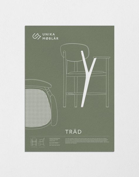 Posters by Leit Design for Furniture Company UNIKA MØBLÄR Industrial Design Portfolio Layout, Furniture Poster Design, Plakat Design Inspiration, Furniture Branding, Furniture Poster, Design Portfolio Layout, Catalog Design Layout, Furniture Graphic, Pamphlet Design