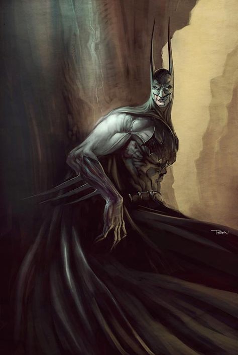 Scary batman. Batman Illustration, Batman Drawing, Batman Fan Art, Joker Batman, Batman Artwork, Univers Dc, Batman Wallpaper, Arte Dc Comics, Batman Universe