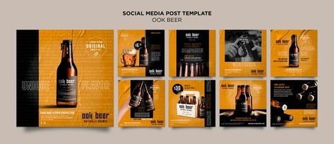 Ook beer social media post template Prem... | Premium Psd #Freepik #psd #beer #social #bar #drinks Beer Instagram Post, Bar Advertising Ideas, Bar Social Media Posts, Beer Social Media Post, Beer Social Media, Beer Modelo, Bar Graph Design, Beer Flyer, Holiday Social Media Posts