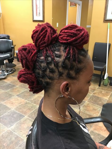 Loc Low Bun, Low Bun Styles, Loc Buns, Loc Bun, 2024 Meals, Short Dreadlocks Styles, Mohawk Styles, Loc Inspiration, Big Box Braids