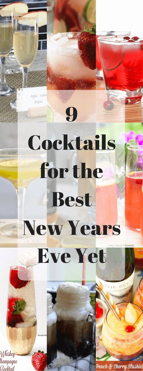 9 Cocktails for the Best New Years Eve Yet Cranberry Moonshine, Nye Cocktail, New Years Eve Drinks, New Year's Drinks, New Years Cocktails, New Years Eve Food, New Year's Food, Best Cocktail Recipes, Festive Cocktails