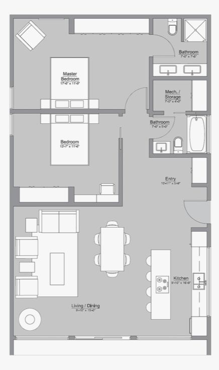 Hotel Guest Room Plan, 2 Bedroom Shared Bathroom Layout, Bed And Breakfast Ideas Guest Rooms, 2 Bedrooms With Connecting Bathroom, 2 Bedroom Hotel Suite Plan, 2 Bedroom Plus Den Floorplan, Residential Building Plan, Middle Eastern Decor, Beds Uk