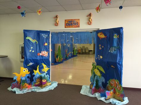 Submerged Vbs Decorations, Vbs Ocean Theme, Submerged Vbs, Ocean Vbs, Scuba Vbs, Under The Sea Decorations, Blount County, Jonah And The Whale, Frog Theme