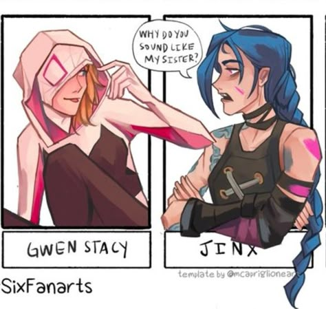 Gwiles Fanart, Jinx Arcane Fanart, Zed League Of Legends, Get Jinx, Jinx League Of Legends, League Of Legends Characters, Riot Games, Fandom Crossover, Lol League Of Legends