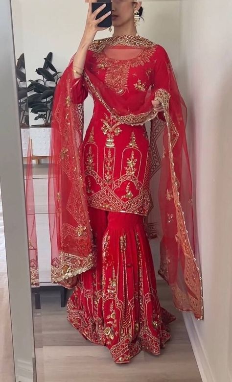 Elevate your wardrobe with these stunning Pakistani Indian Bollywood Designer Dress Salwar Kameez Suits! Perfect for any party or wedding, these suits come in an elegant red color and feature a palazzo style. Made with heavy faux Georgette, they are stitched up to size S, M, L, and XL (max 44 inches). Add a touch of glamour to your style with Bridal Gallery brand. #PakistaniSuit #IndianWear #BollywoodFashion #PartyDress #WeddingAttire #eBay #eBayStore #eBaySeller #Doesnotapply #PalazzoSuit ... Stitched Kurti, Indian Outfit, Ruby, Red