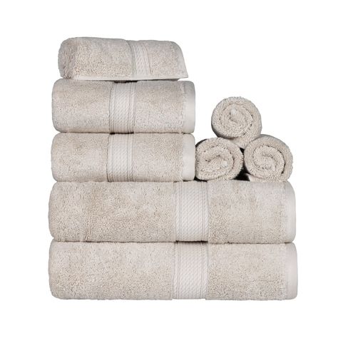 PRICES MAY VARY. LAVISH COMFORT: These super soft bath towels are constructed from premium quality Egyptian cotton fibers, naturally strong, absorbent, and soft; OEKO-TEX Certified to ensure environmental and safety standards; set includes 1 hand towel, 1 face towel, and 1 bath towel. WHIMSICAL DESIGN: State-of-the-art bath towels are fashionable, elegant, and classy; this towel set features superb solid colors with a textured, rope border; update the look of your master or guest bath with these Beige Towels, Egyptian Cotton Towels, Luxury Towels, Cotton Bath Towels, Bath Sheets, Guest Bath, Face Towel, Bath Towel Sets, Blue Nile