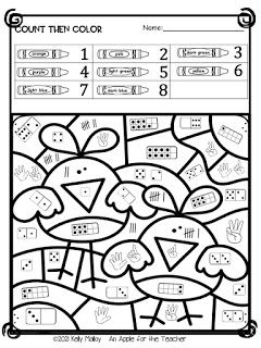 Easter Subitizing Color By Number Subitizing Activities For Kindergarten, Illustrative Math, Color By Number Worksheet, Addition Coloring Worksheet, Subitizing Activities, Coloring Worksheets For Kindergarten, Teacher Giveaway, Number Worksheet, Subtraction Kindergarten