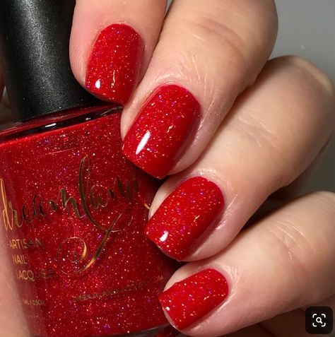 Red Jelly Nails, Bridesmaid Nails, Red Ombre Nails, Red Nails Glitter, Red Christmas Nails, Red Jelly, Christmas Gel Nails, Red Nail Polish, Red Nail Designs