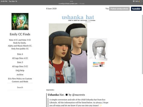 you have my attention; Sims 4 Cc Ushanka Hat, Ushanka Sims 4 Cc, Sims 4 Ushanka, Ushanka Hat, Sims 4 Sims, Sims 3 Cc Finds, Cc Hats, Russian Hat, Ts4 Cc