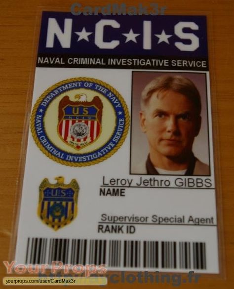 NCIS Supervisor Special Agent Leroy Jethro Gibbs ID Card Badge Agent Gibbs, Jethro Gibbs, Ncis Gibbs Rules, Gibbs Ncis, Secret Agent Party, Gibbs Rules, Ncis Cast, Leroy Jethro Gibbs, Michael Weatherly