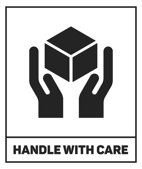 Handle With Care Logo, Handle With Care Tattoo, Handle With Care Label, Handle With Care Sticker, Teaching Cursive, Black Packaging, Care Logo, Box Package, Handle With Care