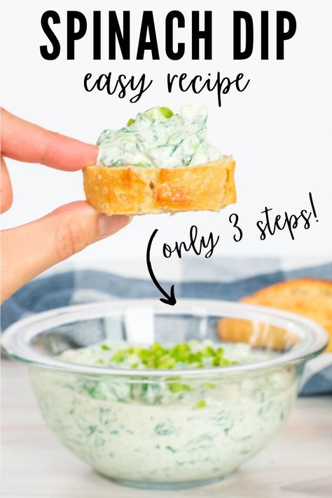 Easy Spinach Dip Recipe, Fresh Spinach Dip, Spinach Dip Cold, Homemade Spinach Dip, Easy Spinach Dip, Baked Spinach Dip, Best Spinach Dip, Spinach Dip Easy, Cold Appetizer