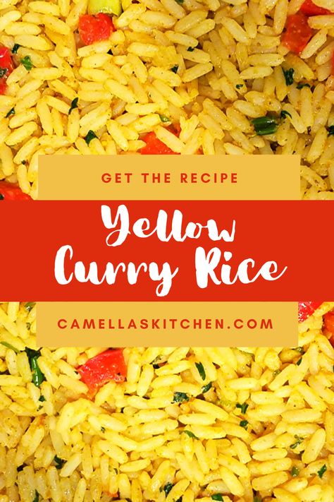 Indian Curry Rice, Curried Rice Recipes, Rice Curry Recipes, Yellow Curry Rice, Curry Rice Recipes, Curried Rice, Yellow Rice Recipes, Rice Noodle Recipes, Kitchen Yellow