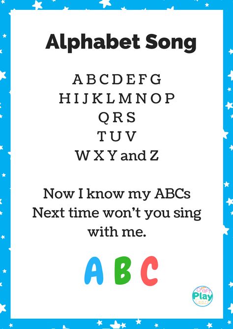 ABC Alphabet Song Printable And Activity Ideas - Craft Play Learn By The Inspiration Edit Rhyming Poems For Kids, Caterpillar Activities, Hm Kids, Rhymes Lyrics, Nursery Rhymes Lyrics, Nursery Rhymes Preschool, Rhyming Poems, Children Songs, Alphabet Song