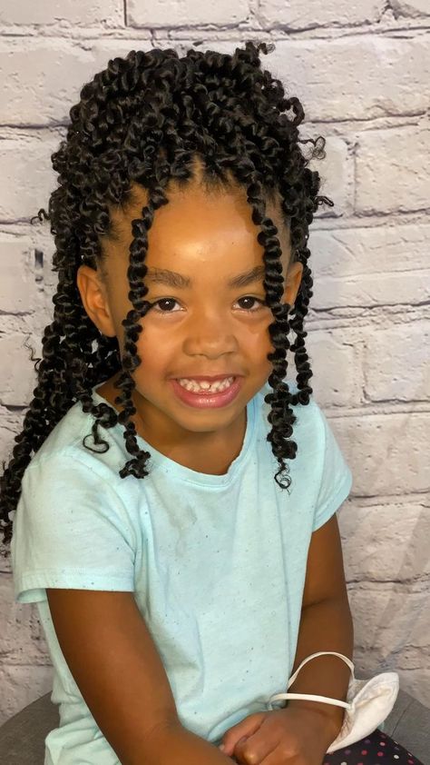 Kiddie Crochet Hairstyles, Kids Crotchet Hairstyles Black, Crochet For Kids Hairstyles, Crochet Kids Hairstyles, Girls Crochet Hairstyles, Curly Braids For Kids, Kid Crochet Hairstyles, Crochet Styles For Kids, Toddler Crochet Hairstyles