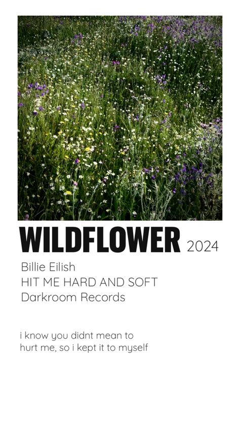 song poster Pony Club, Wild Flower, Picture Wall, Billie Eilish, Wild Flowers, Photo Wall, Songs, Flowers