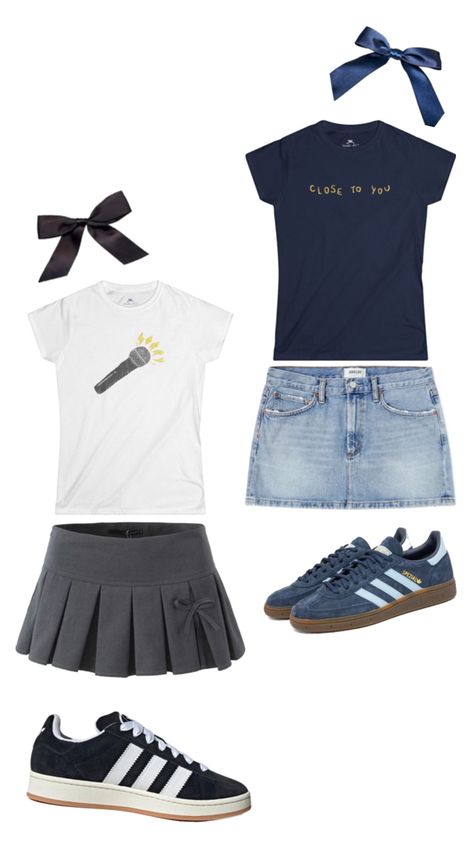 duo gracie abrams concert outfit close to you and i miss you im sorry shirts with skirts and adidas shoes. Concert Matching Outfits, Shirts With Skirts, Concert Oufit, Gracie Abrams Concert, Cute Concert Outfits, Billie Eilish Outfits, Sabrina Carpenter Outfits, Concert Looks, Concert Fits