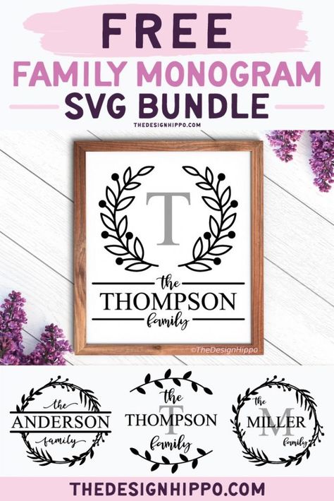 Monogram Wreath Svg, Cricut Wreath Svg Free, Free Svg Wreath, Cricut Anniversary Gifts, Nurse Svg Free Files For Cricut, Name Svg Free, Cricut Svg Files Free, Cricut Monogram, Svg Bundles