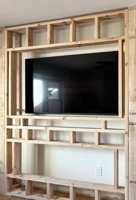 Diy Electric Fireplace, Built In Electric Fireplace, Electric Fireplace Wall, Fireplace Frame, Build A Fireplace, Fireplace Tv Wall, Fireplace Built Ins, Budget Kitchen, Living Room Decor Fireplace