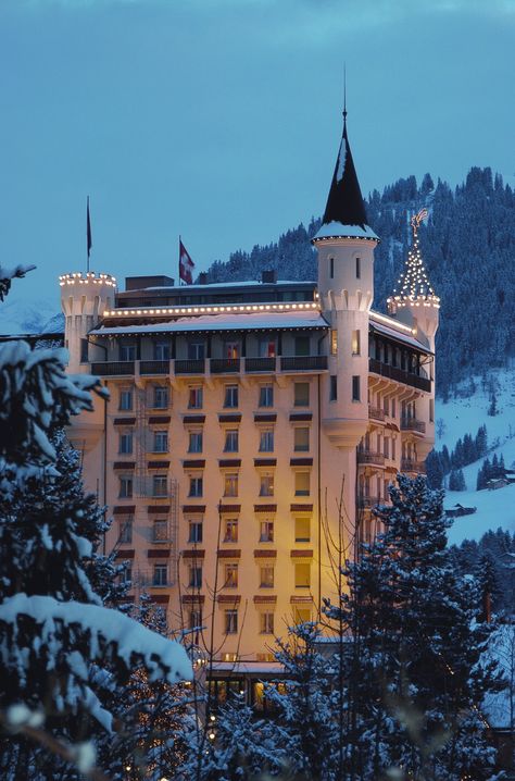 Welcome to Gstaad's Flagship Hotel and Spa - The Gstaad Palace. Photo: Gstaad Palace. Gstaad Palace, Gstaad Switzerland, Hiking Winter, Stay Tune, Magical Winter, Travel Hotel, Switzerland Travel, Fantasy Places, Swiss Alps