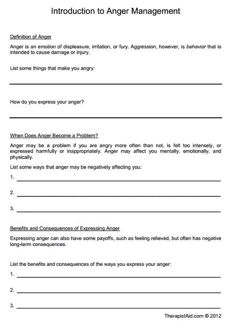 Introduction to Anger Management Preview                                                                                                                                                                                 More Anger Management Worksheet, Anger Worksheets, Adolescent Therapy, Anger Management Activities, Anger Management Worksheets, Counseling Techniques, Counseling Worksheets, School Social Work, Mental Health Counseling