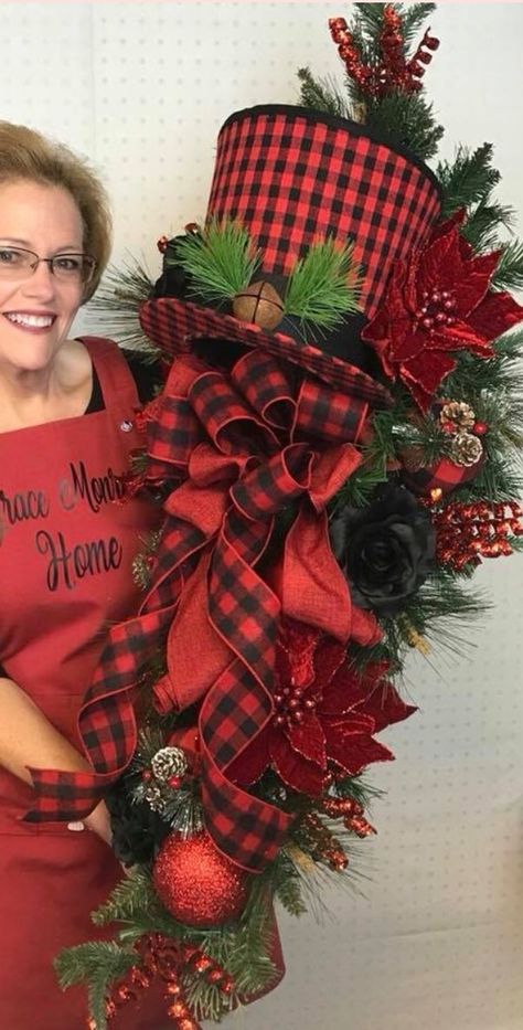 Grace Monroe Home, Wreath Attachments Diy, Holiday Wreaths Diy Christmas, Grace Monroe, Mailbox Swag, Handmade Christmas Wreaths, Holiday Wreaths Christmas, Holiday Wreaths Diy, Christmas Wreaths Diy Easy