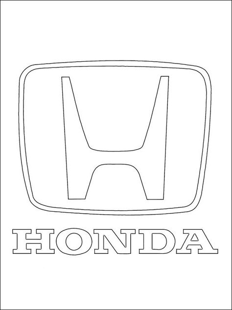 Honda coloring page! Honda Coloring Pages, Honda Logo Design, Honda Drawing, Honda Hatchback, Ford Mustang Logo, Car Coloring Pages, Car Brands Logos, Drift Car, Cars Coloring Pages