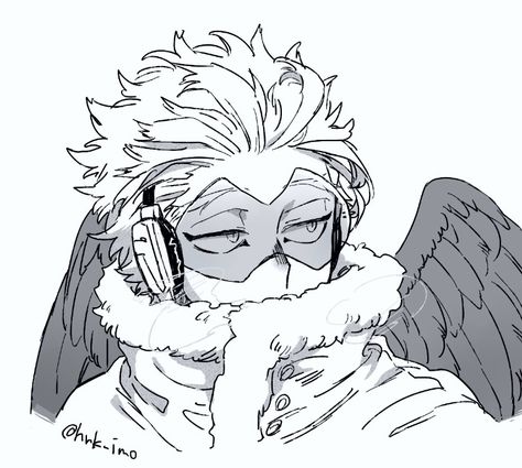 Wings Sketch, Hawks Bnha, Hawk Pictures, Elf Drawings, Cant Communicate, Keigo Takami, Hes Mine, Art Tools Drawing, Demon King Anime