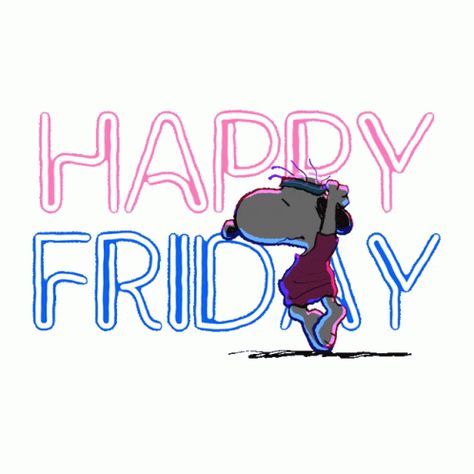 Happy Friday Snoopy Sticker - Happy Friday Snoopy Its Friday - Discover & Share GIFs Good Morning Happy Friday Gif, Good Friday Gif, Snoopy Happy Friday, Happy Friday Snoopy, Friday Snoopy, Snoopy Friday, Happy Friday Gif, English Greetings, Happy Friday Dance