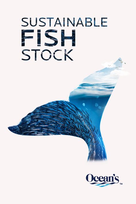 Sustainable fish stock means that fishing must be at a level that ensures it can continue indefinitely and the fish population can remain productive and healthy. Poster Environment, Anti Consumerism, Fish In The Ocean, Environmental Posters, Sustainable Fishing, Digital Advertising Design, Fish Stock, Abstract Wallpaper Design, Fish Farming