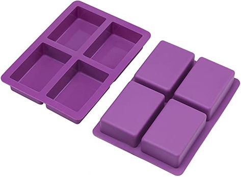 Amazon.com : Rectangle Soap Mold (2Pack), Large Size Silicone Soap Mold 5oz , Sturdy and Durable Rectangle Silicone Mold for Soap Making : Arts, Crafts & Sewing Large Silicone Molds, Homemade Soap Bars, Soap Making Molds, Molds Silicone, Soap Making Supplies, Mold Kit, Soap Base, Candles Crafts, Bath Soap